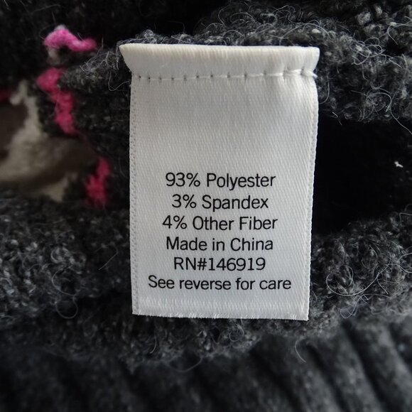 SO Colorblock Black Gray Pink Mock Neck Sweater Women Size XS Long Sleeve - Picture 5 of 9